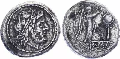 Repubblica romana Denarius,  Cassia 63 BC Rome - F+