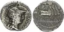 Repubblica romana Denarius,  Manlia 82 BC Rome - VF+
