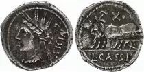 Repubblica romana Denarius,  Titia 90 BC Rome - F+