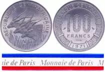 Rep&uacute;blica Centroafricana 100 Francs - 1971 - Test strike