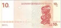 Rep&uacute;blica Democr&aacute;tica del Congo 10 Francs Apui-tete Chef Luba - 2003 G and D Munich