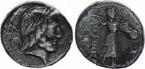 Rep&uacute;blica Romana Denarius,  Procilia 80 BC Rome - F to VF