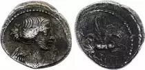 Rep&uacute;blica Romana Quinarius,  Titia 90 BC Rome - F+
