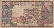 Republik Kongo 1000 Francs - Makoko I - Pointe Noire - 1981 - S�rie Q.8 - VG - P.3e