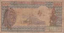 Republik Kongo 1000 Francs - Makoko I - Pointe Noire - ND - S&eacute;rie B.4 - VG to F - P.3b