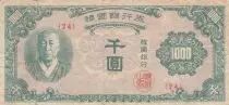 Republik Korea 1000 Won - President Syngman Rhee - Serial 24 - ND (1950)