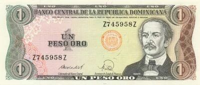 R�publique dominicaine 1 Peso Oro - 1988 - Replacement - P.126
