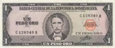 R�publique dominicaine 1 Peso Oro - Juan Pablo Duarte - 1976 - CB Series
