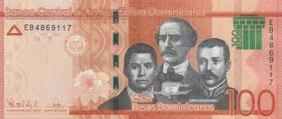 R�publique dominicaine 100 Pesos - Duarte, Sanchez, Mella - Puerta del Conde - 2023 (2024) - S�rie EB