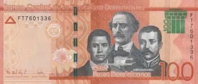R�publique dominicaine 100 Pesos - Duarte, Sanchez, Mella - Puerta del Conde - 2023 (2024) - S�rie EB