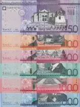 République dominicaine 50-100-200-500-1,000-2,000 Pesos Dominacanos 2023-(2024)-2024-(2025)