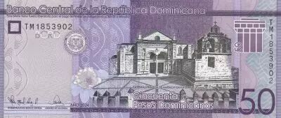 R�publique dominicaine 50 Pesos Oro - Basilique et Cath�drale - 2024 (2025) - S�rie TM