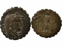 R&eacute;publique Romaine Denier Serratus Argent,  Gens Postumia - 81 Av JC