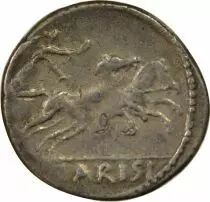 République Romaine Gens Carisia, Titus - Denier Argent, Bige - 46 Av JC Rome