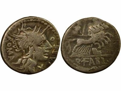 R�publique Romaine Gens Fabia, Quintus - Denier Argent, Quadrige - 124 Av JC Rome