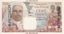 Réunion 100 Francs - La Bourdonnais - 1946 - Specimen O.0 - AU to UNC - P.45s