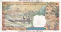 R&eacute;union 1000 Francs / 20 Nouveaux Francs - 1971 - Surcharg&eacute; - S&eacute;rie C.3