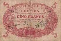 Réunion 5 Francs - Cabasson - Rouge - ND (1916) - Série C.23 - Kol.404b