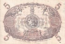 Réunion 5 Francs - Red, medallic head - 1938 - Serial F.186 - VF to XF - P.14
