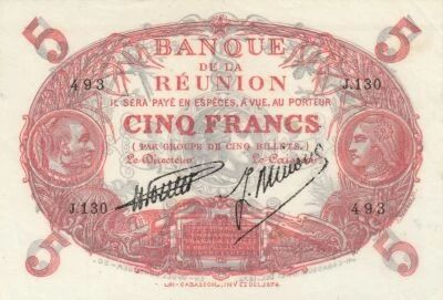 R�union 5 Francs Cabasson - 1938 - Series J.130
