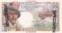 Réunion 50 Francs - Belain d\'Esnambuc -1946 - Spécimen - NEUF - Kol.435.1