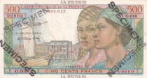 Réunion 500 Francs - Pointe-À-Pitre - ND (1946)  - Specimen - AU - P.46s