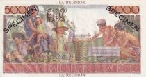 Réunion 5000 Francs - Schoelcher - 1946 - Specimen - aUNC - P.48s