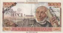 Réunion 5000 Francs - Schoelcher - 1946 - Spécimen - SUP - Kol.439.1