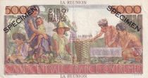 Réunion 5000 Francs - Schoelcher - 1946 - Spécimen - SUP - Kol.439.1