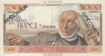 Réunion 5000 Francs - Schoelcher - 1960 - Specimen - Serial O.00