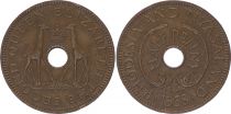 Rhodésie et Nias. ½ Penny 1958 - Coat of arms, giraffes -2 em
