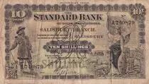Rhodesien 10 Shillings  - Standard Bank Salisbury Brach - 04-041936 - Serial A