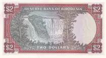 Rhodesien 2 Dollars -  Arms - Victoria Fall - 1977 - P.31d