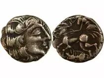 Riedones - 1/4 Billon Stater, with Boar, auriga left - Ist Century BC