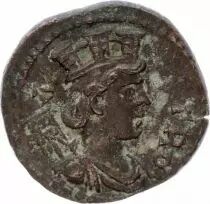 Rom (Provinz) 1 As, Alexandria (Troade) - Tyche, Eagle head at right (250-268)