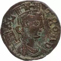 Roma (Provincias) 1 As, Alexandria (Troade) - Tyche, Eagle head at left (250-268)
