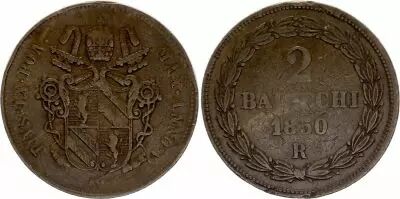 Roma Baiocco - Pie IX -1850 R