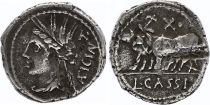Roma Republic Denarius,  Cassia 102 BC Rome - VF