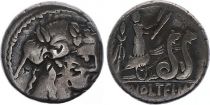 Roma Republic Denarius,  Volteia 78 BC Rome - F+