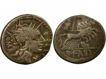 Roma Republic Fabia Gens, Quintus - Silver Denarius, Quadriga - 124 BC Rome