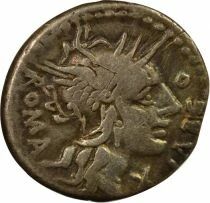 Roma Republic Fabia Gens, Quintus - Silver Denarius, Quadriga - 124 BC Rome