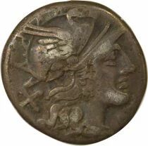 Roma Republic Gens Saufeia, Lucius - Silver Denarius, Biga - 152 BC Rome