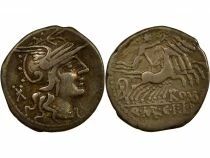 Roma Republic Marcia Gens - Silver Denarius, Quadriga - 118 / 117 BC Rome
