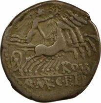 Roma Republic Marcia Gens - Silver Denarius, Quadriga - 118 / 117 BC Rome
