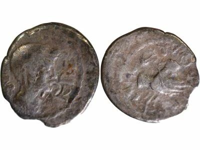 Roma Republic Mark Antony & Octavius - Silver Quinarius - 39 BC Gaul