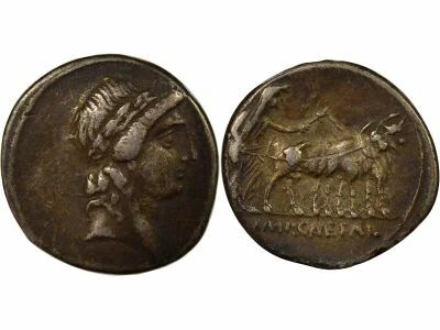 Roma Republic Octavian (Augustus) - Silver Denarius, Plough - 30 / 29 BC Rome
