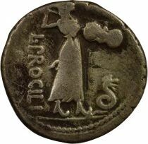 Roma Republic Procilia Gens, Lucius - Silver Denarius, Juno Sospita - 80 BC Rome