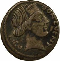 Roma Republic Scribonia Gens, L. C. Libo - Silver Denarius, Scribonian Well - 62 BC Rome