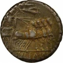 Roma Republic Silver Denarius, Gens Manlia - 82 BC