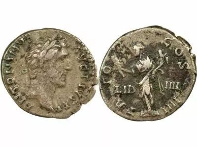 Roman Empire  Antoninous Pious - Silver Denarius, Standing Liberalitas - 145 Rome
